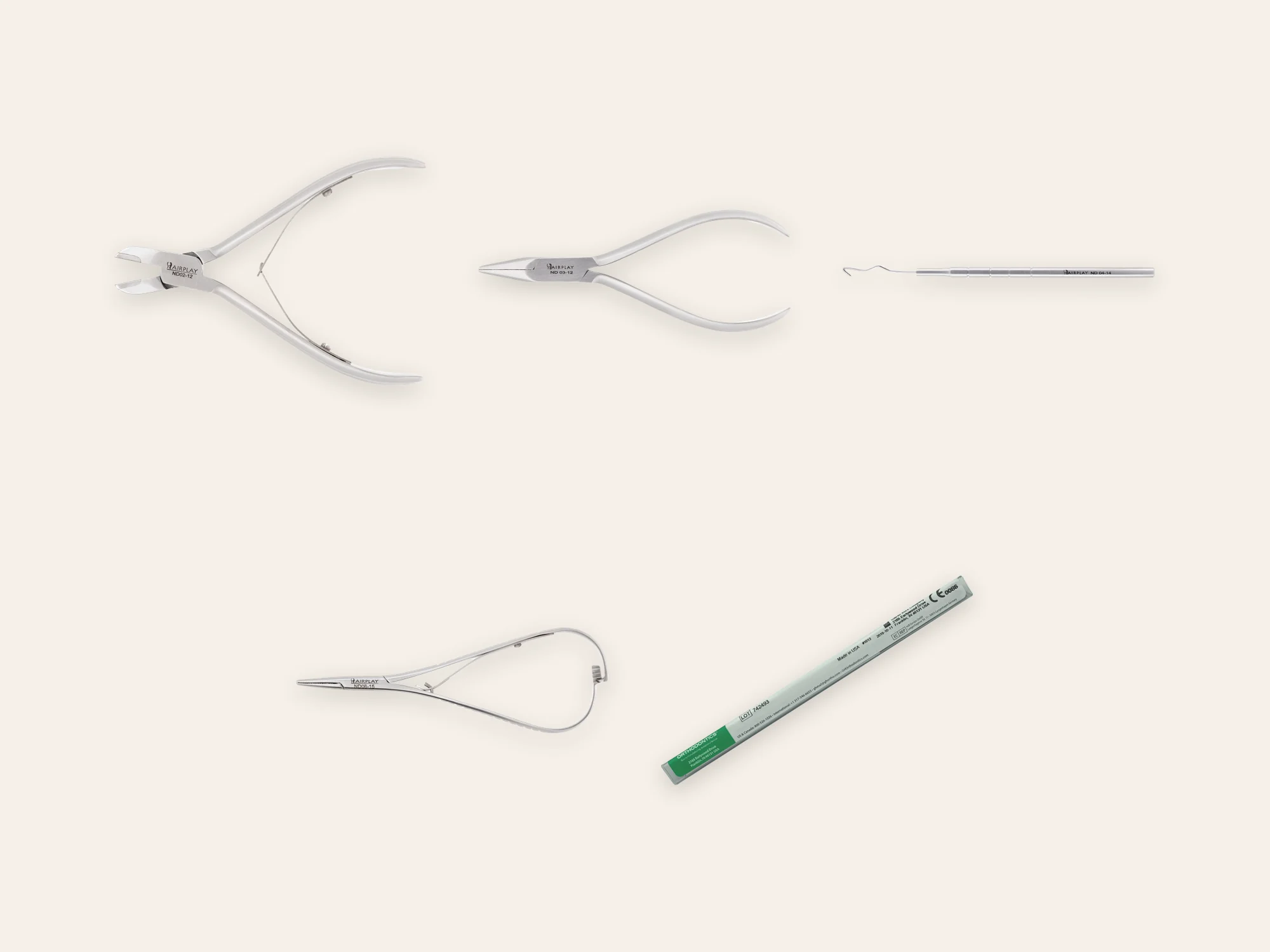Celniv Sets — Orthonyxie Starter-Set: Zangen ND + NiTi-Draht